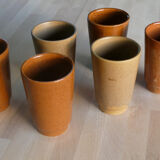 Set of 6 vintage stoneware cups