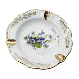 Cendrier en porcelaine violettes