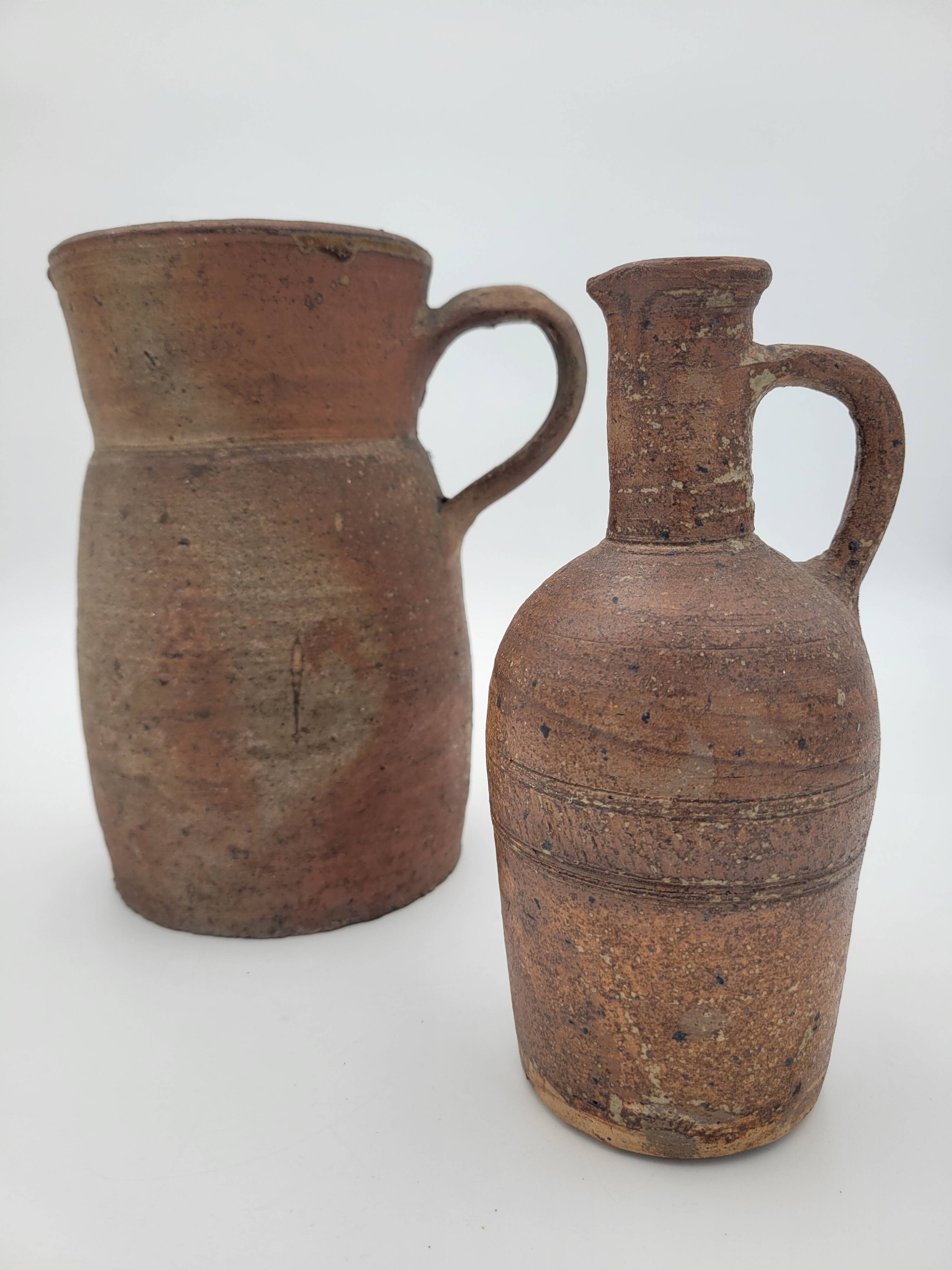 Pair of old terracotta pitchers