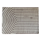 Tapis en laine géométrique fait à la main, paillasson, entrée, côté de lit, tapis traditionnel indien.