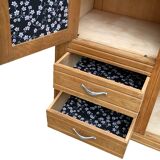 Parisian art deco hotel wardrobe in solid raw oak 1930