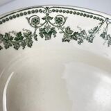 Oval plate model "Champagne", Badonviller, green