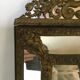 Miroir à parclose en laiton repoussé XIXème - 65x39cm