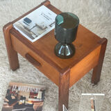 Vintage elm bedside table