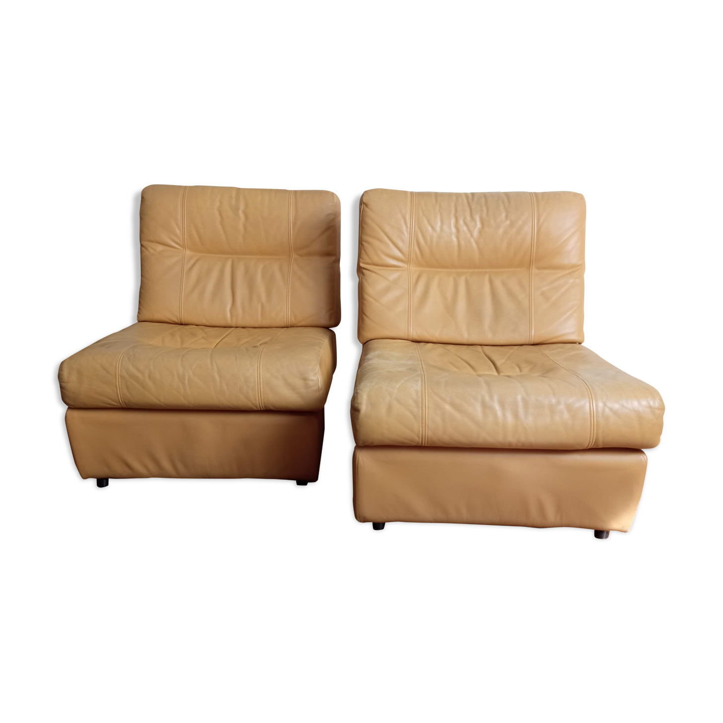 Pair of 1970 leather heaters