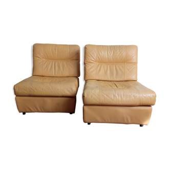Pair of 1970 leather heaters