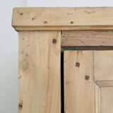 Grande bonnetière ancienne en bois bruit rénovée