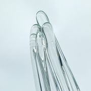 Vase de Murano - Sculpture en verre clair - Soufflé à la main