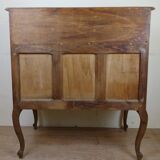 Louis XV Baroque scriban chest of drawers in solid wood, 20th century