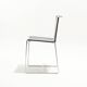 Pair of black leather wire chairs, pascal mourgue, 1990s