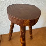 Brutalist wooden stools from the 60s