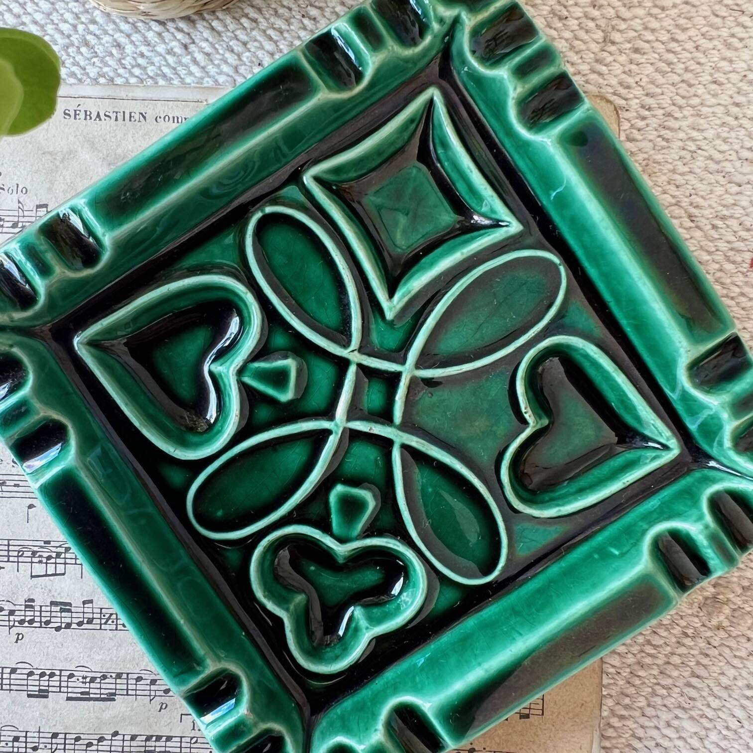 Art deco ceramic ashtray