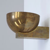 Modernist art deco brass wall lamp circa 1930