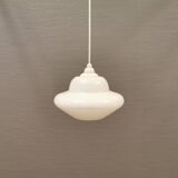 Small hanging lamp in white opal glass
