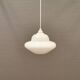 Suspension en verre opale blanc