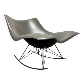Fauteuil Rocking chair grande dimension design scandinave "Thomas Pedersen".