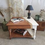 White coffee table and gold leaf