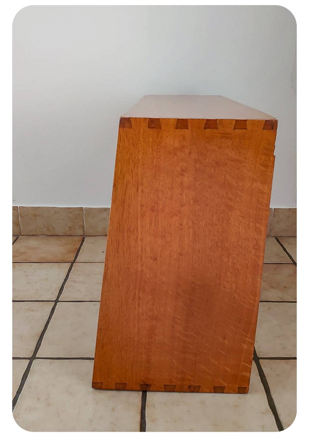 Mid Century Wall Mount Wood desk with formica writing surface
