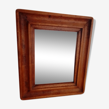 Ancien miroir cadre bois 16,5x21cm