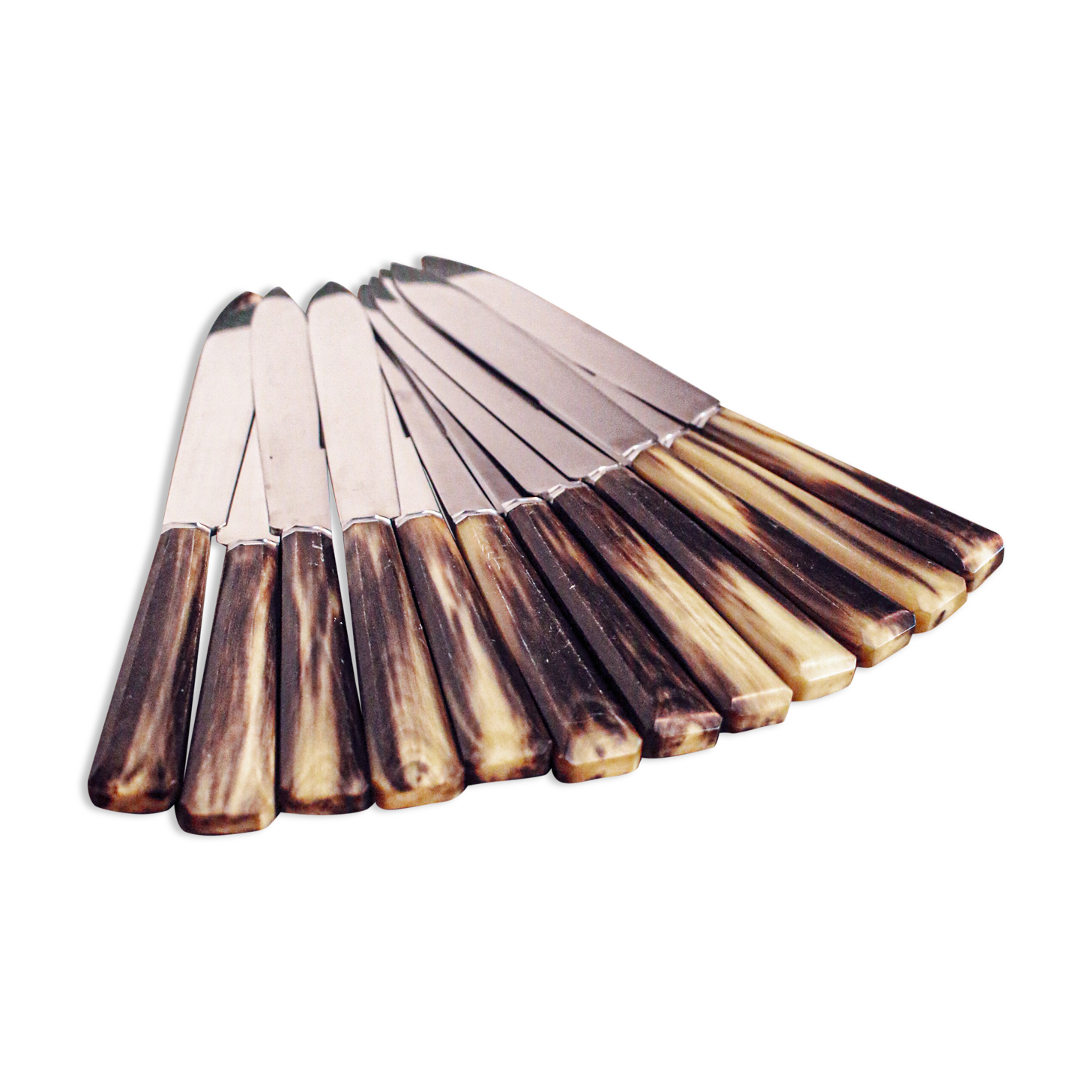 Box of 12 old knives