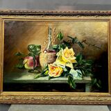 Charles de Naeyer (1877-1911) Still life with roses