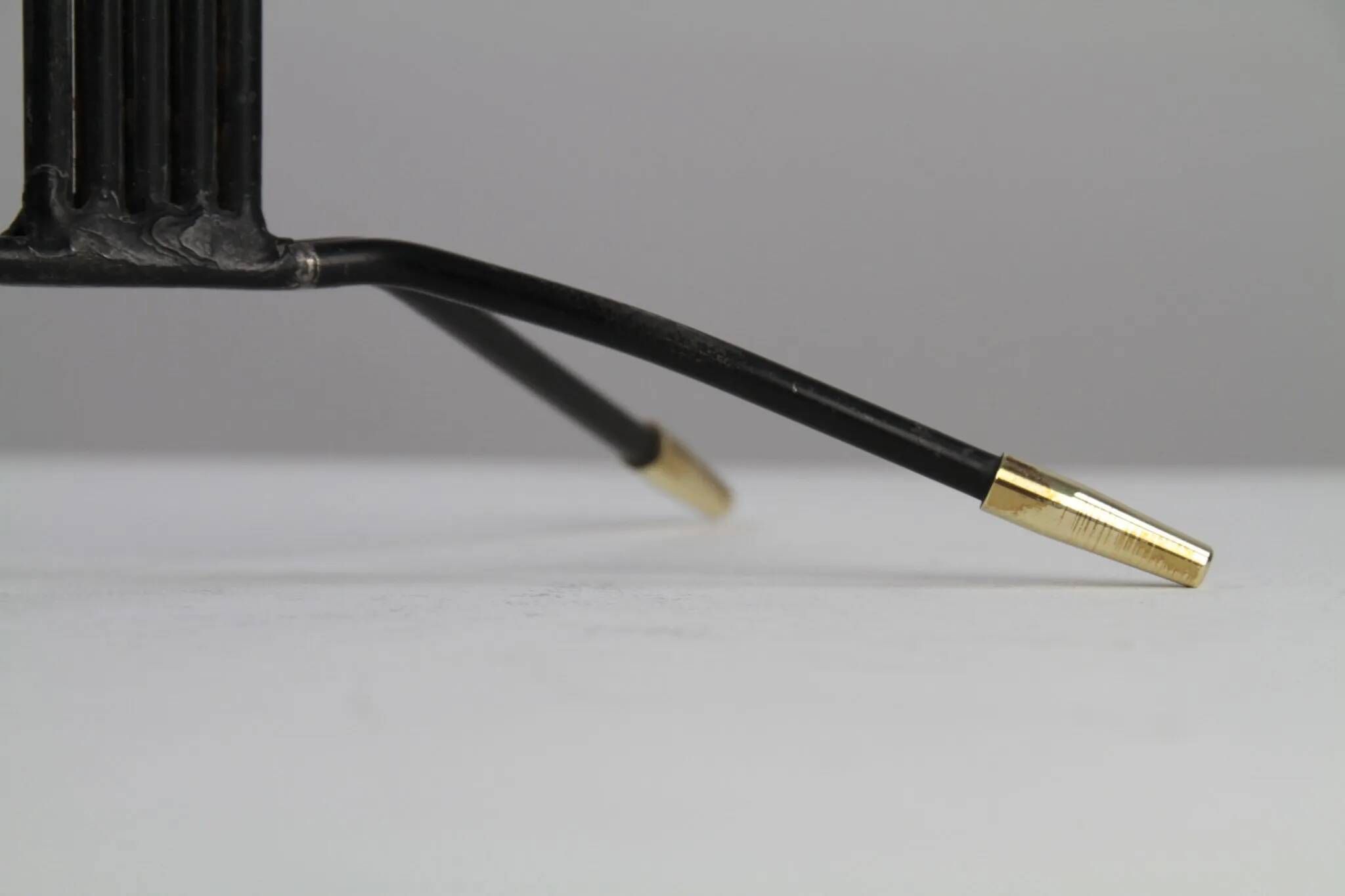 Floor Standing Candelabra with Black & Brass Details – by Gunnar Ander for Ystad-Metall – Sweden, 1960s