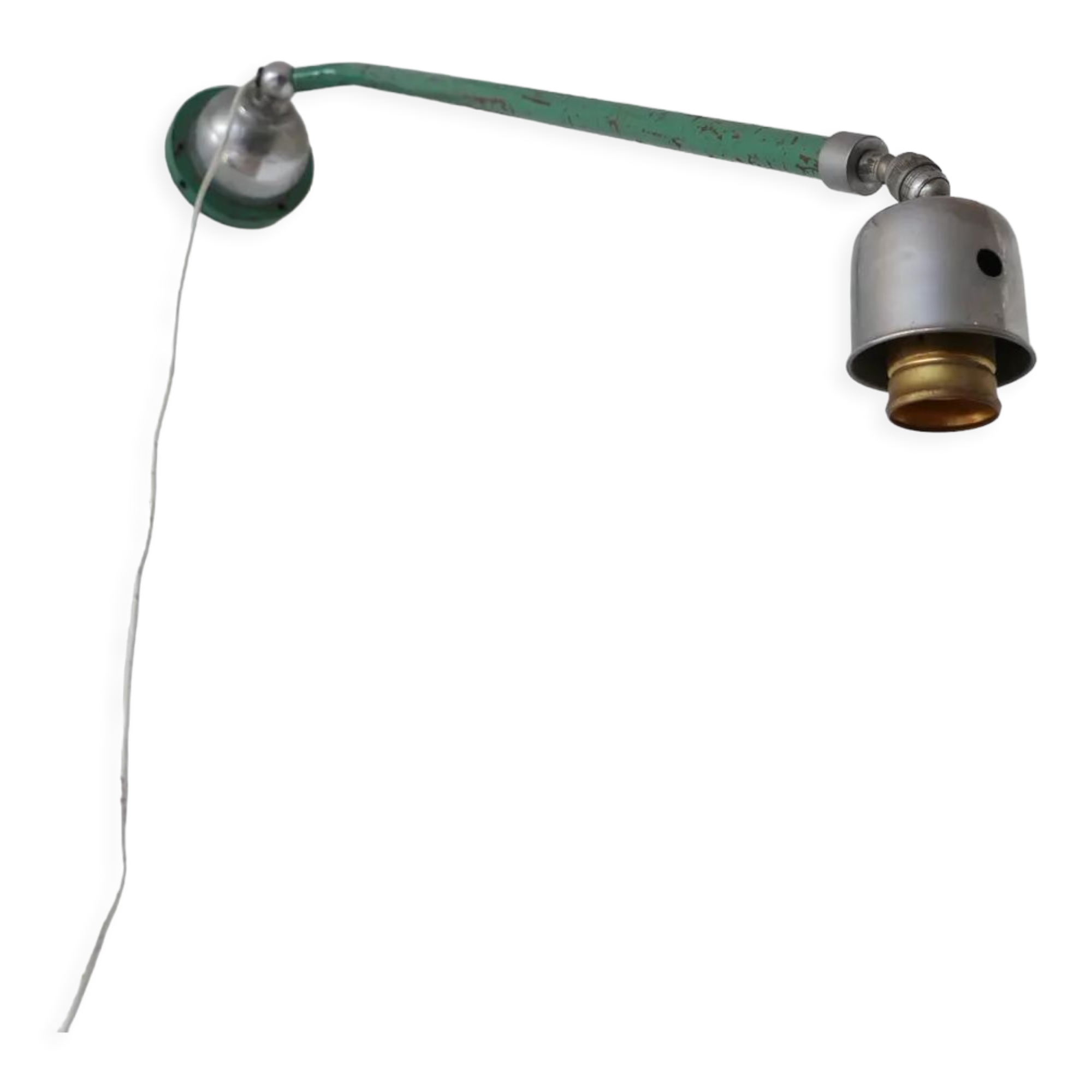 Telescopic swedish painted extendable industrial wall light