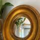 Miroir convexe rond doré miroir de sorcière