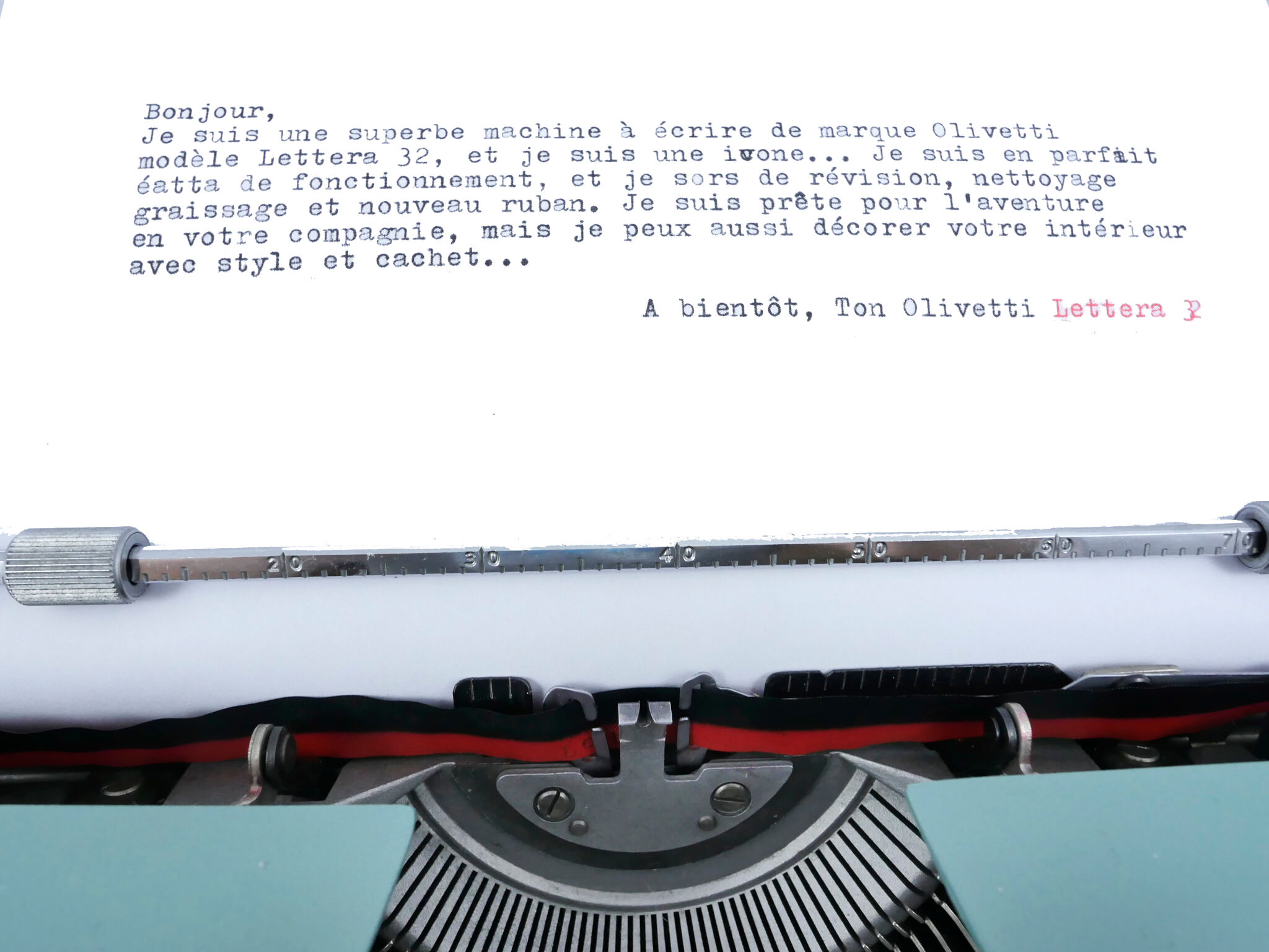 Olivetti Lettera 32 typewriter revised
