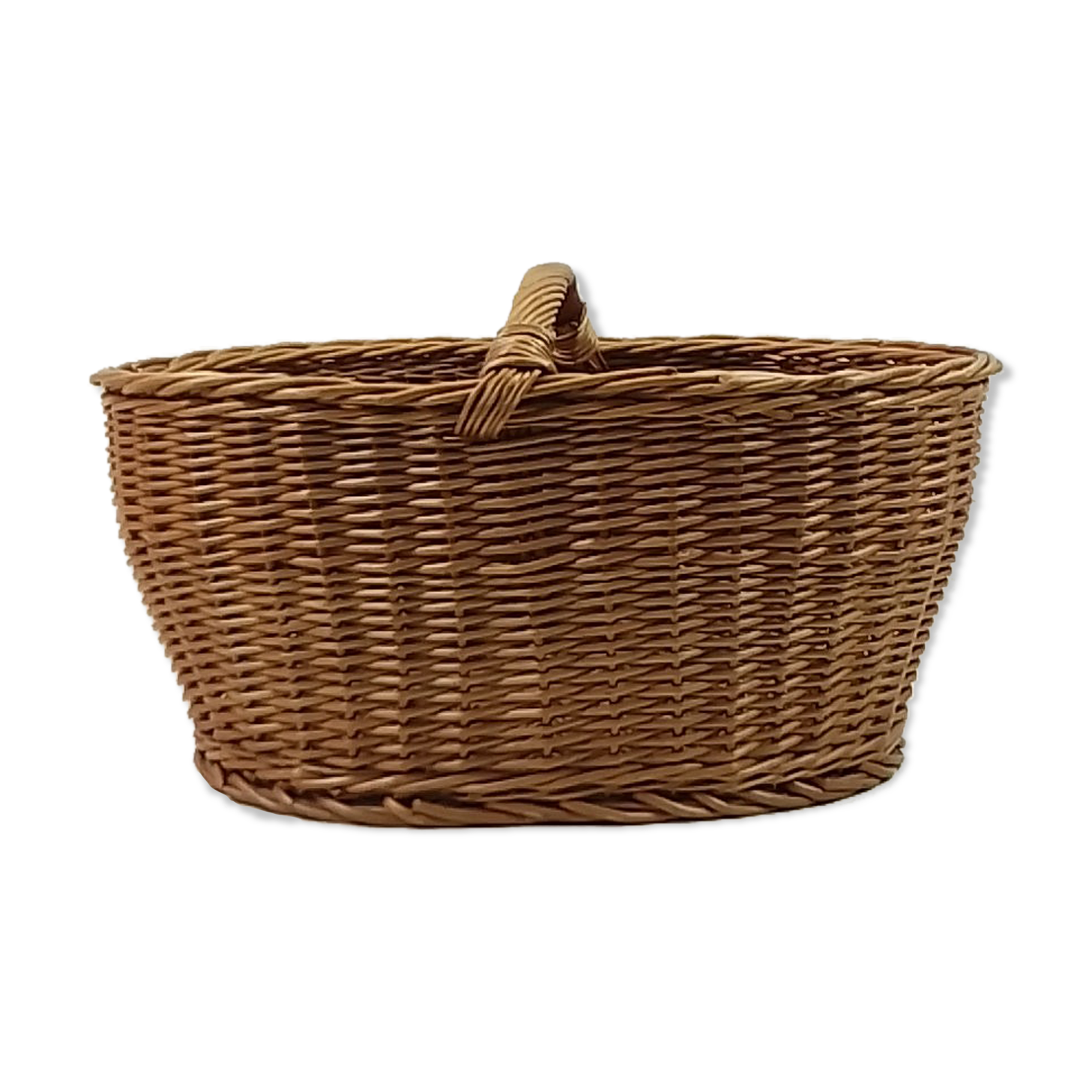 Wicker shopping cart
