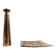 Brutalist bronze ashtray and candle holder set, France, circa 1980