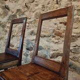Set of 2 Antique Oak Chairs – 19th Century, Auvergne