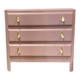 Vintage 1960 pink restored chest of drawers