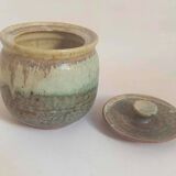 Enamelled stoneware candy box 1970s Height 11.5 cm