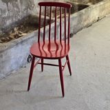 Tapiovaara style red bistro chair