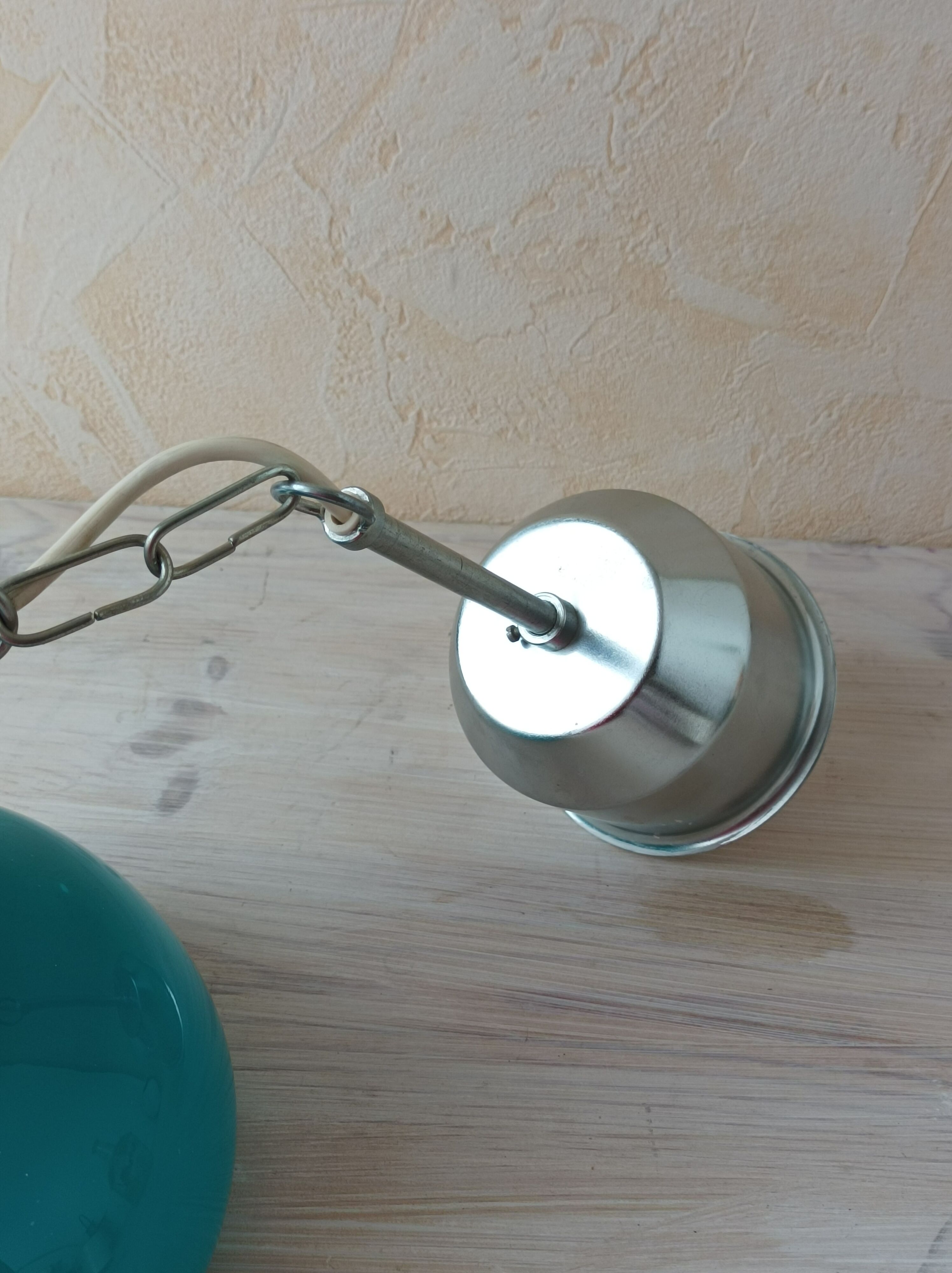 Blue opaline chandelier