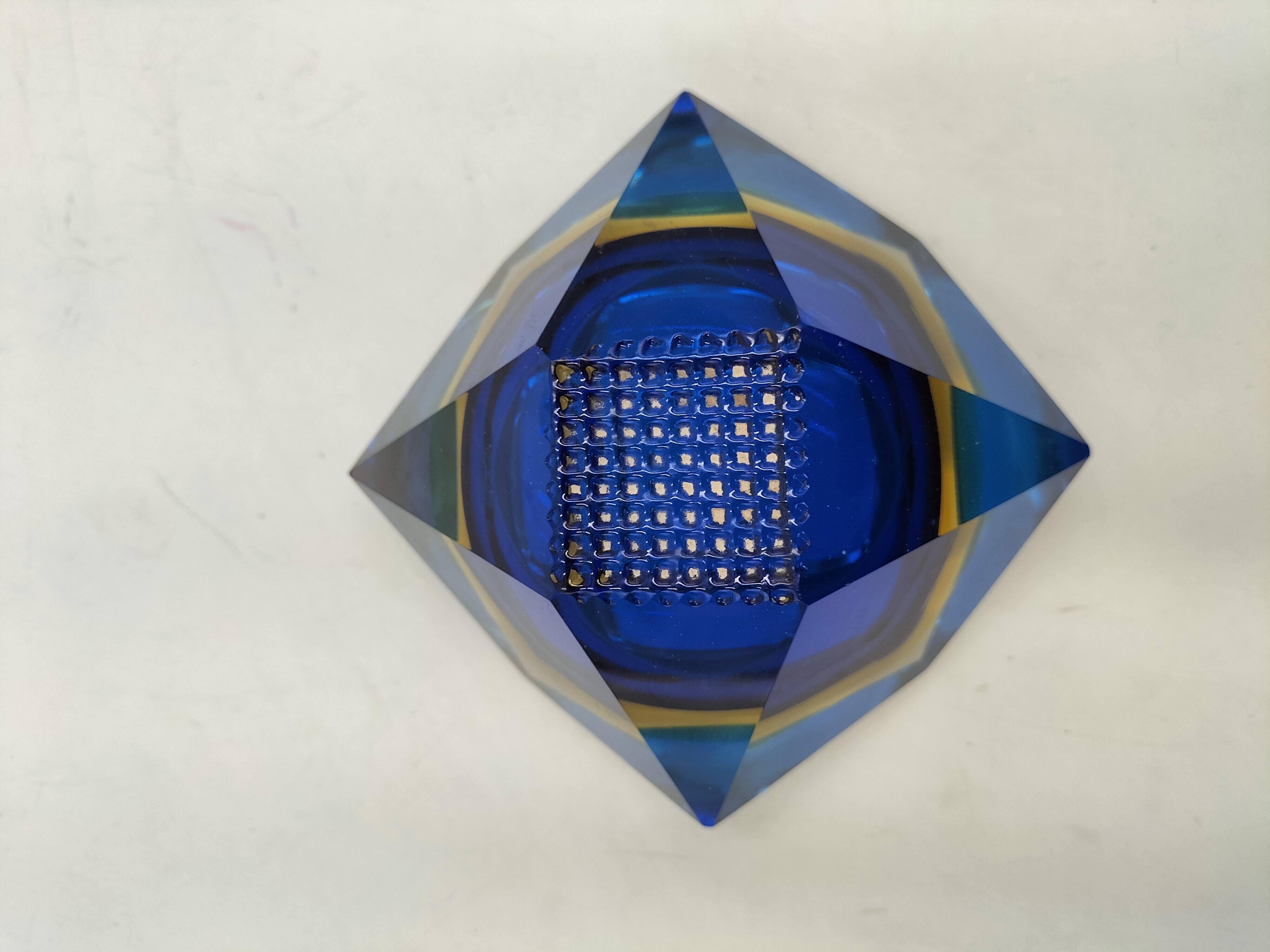 Cendrier sommerso en verre de murano