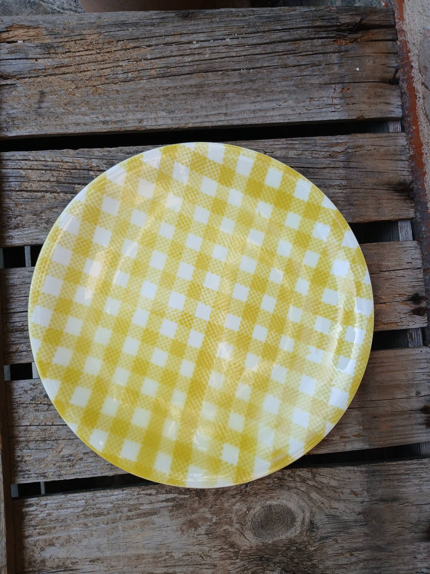 6 assiettes plates anciennes Salins 