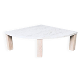 Mid-Century Modern Travertine Edge Side Table, Italy, 1970s