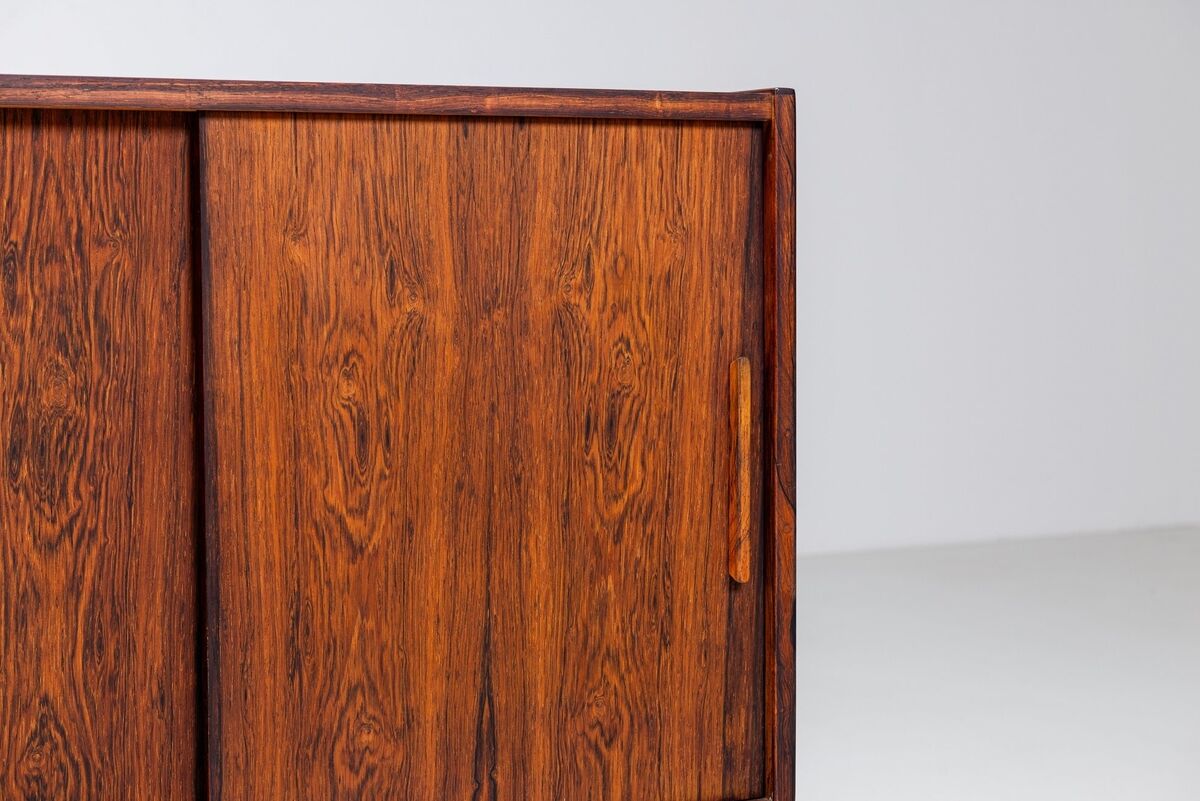 Scandinavian symmetric sideboard in rosewood Denmark 1960