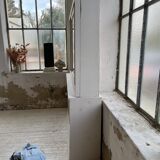 Library showcase ivory white sliding doors