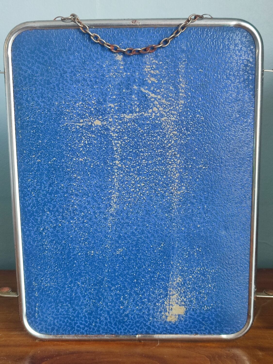 Vintage folding triptych barber mirror