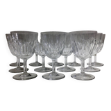 Baccarat – 12 white wine glasses in Baccarat Crystal Casino Model