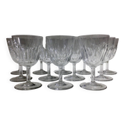 Baccarat – 12 white wine glasses in Baccarat Crystal Casino Model