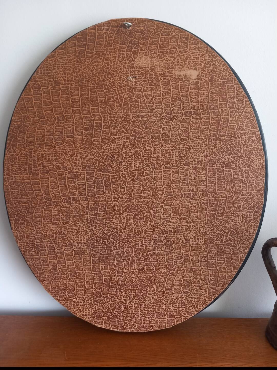 Vintage Oval Grand Tableau – Oil on Canvas signed JONATHAN