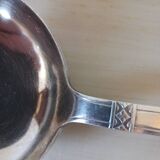 Silver-plated metal ladle, art deco motif.