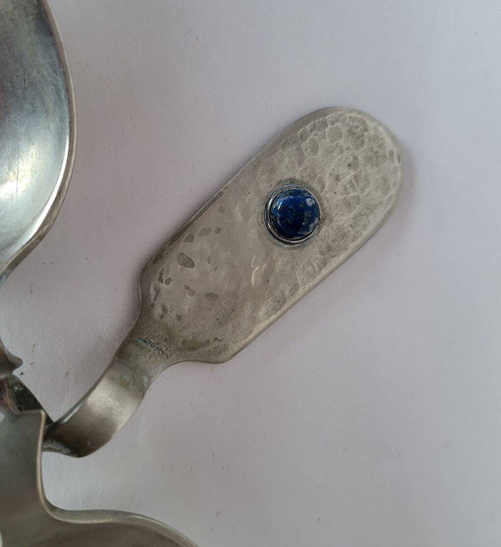 Unique Art & Crafts Ashtray Silver Plated Spoons