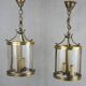 Pair of 1950s brass lanterns