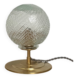 Lampe en verre à poser vintage