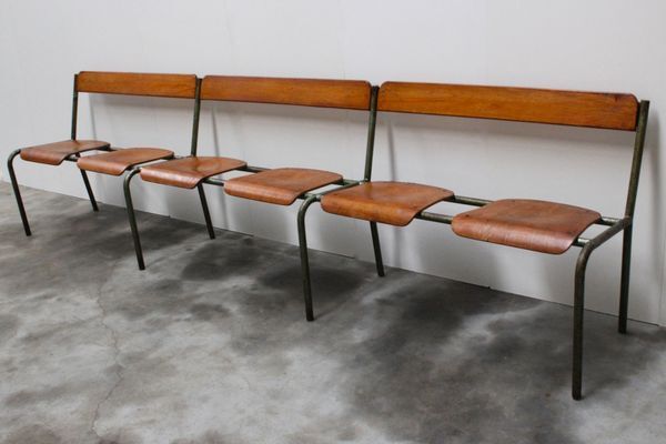 Mullca Grand Industrial Bench, France, 1950s